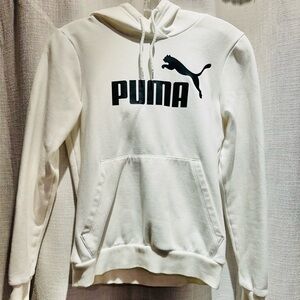 Puma Women's White Hoodie Sweater - Size 0